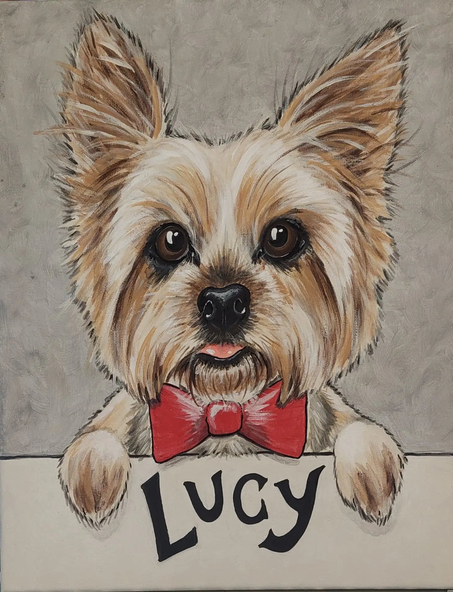 Pet Portrait Painting CUSTOM 12"x12" dog painting, painted cat, gift for her, dog owner gift, personalized artwork - Outta the Blue Studio