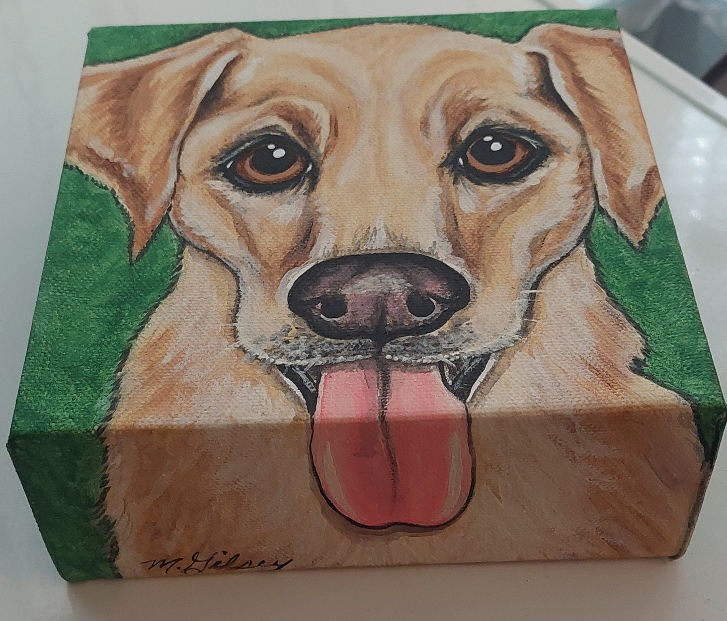 Pet Portrait Painting CUSTOM 6"x6", for pet lovers, gift for her, painted pet