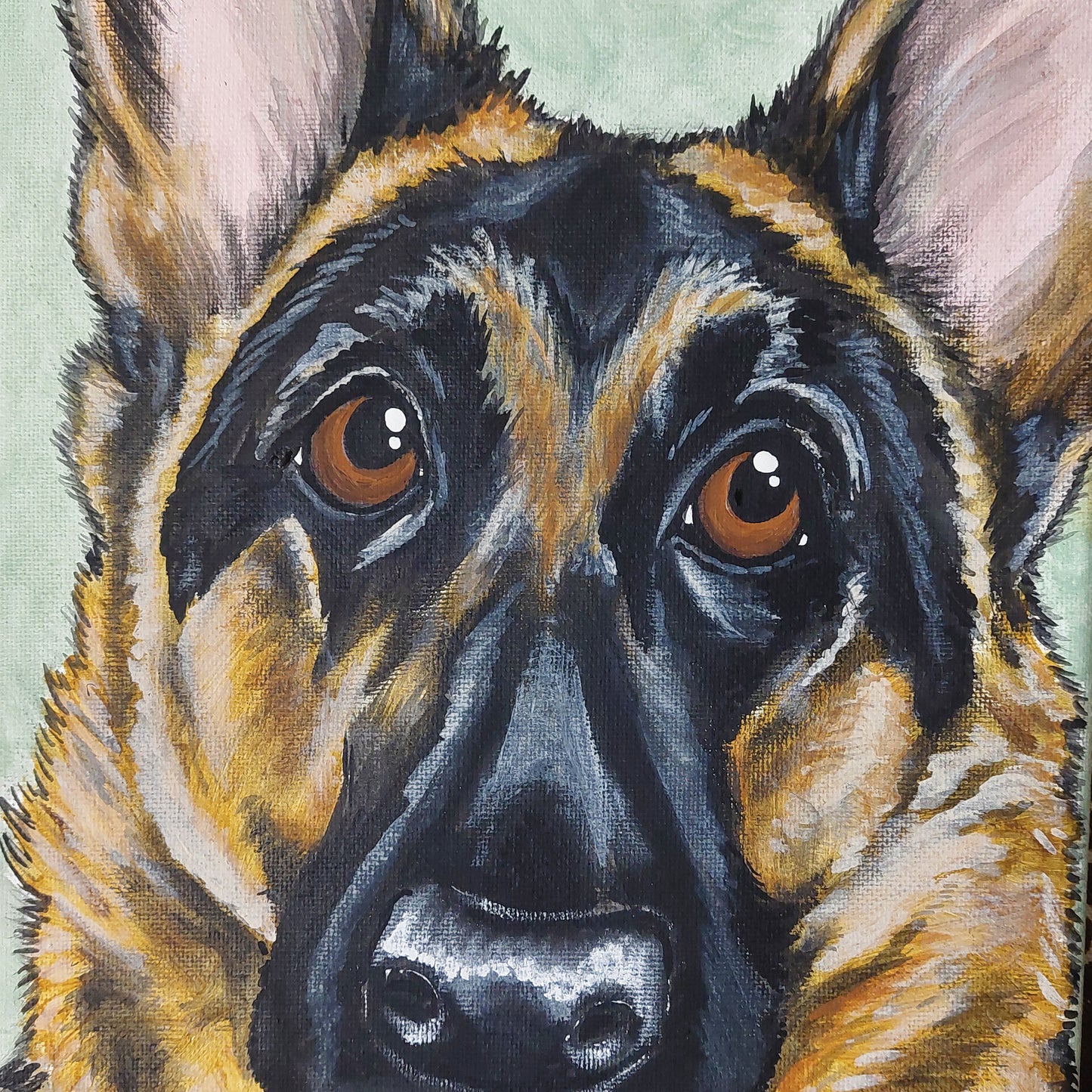 Pet Portrait Painting CUSTOM 12"x12", gift for her, Cat Owner Gift, For Dog Owners, for Pet Parents, Painted Animal Artwork