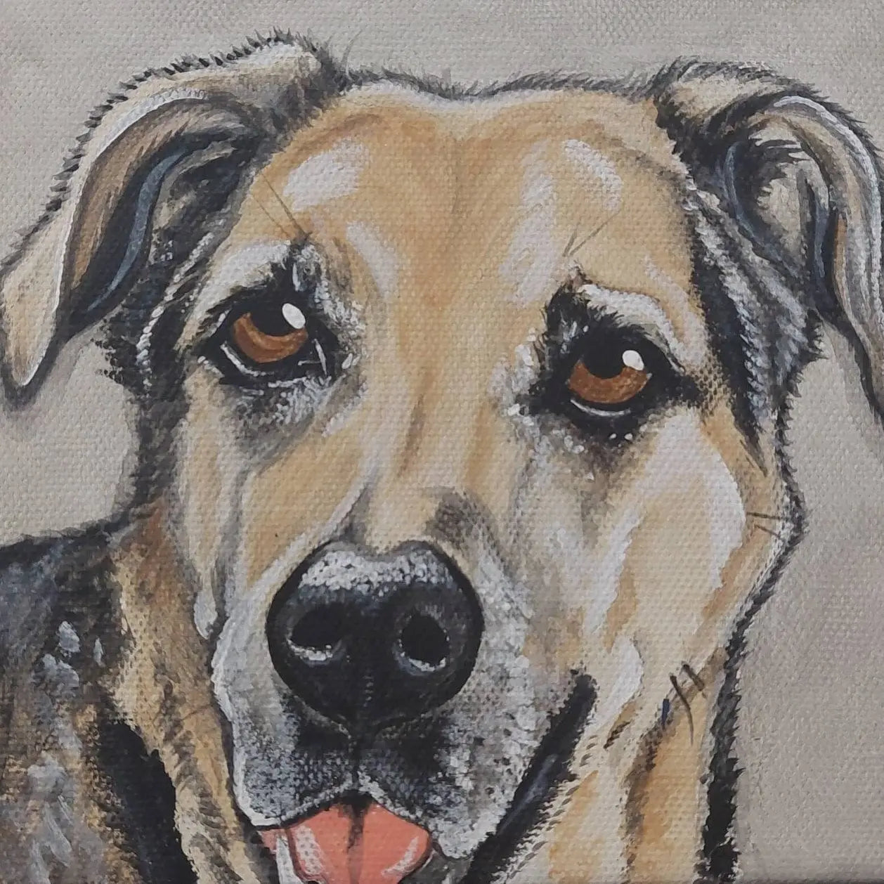 Pet Portrait Painting CUSTOM 12"x12", gift for her, Cat Owner Gift, For Dog Owners, for Pet Parents, Painted Animal Artwork Outta the Blue Studio