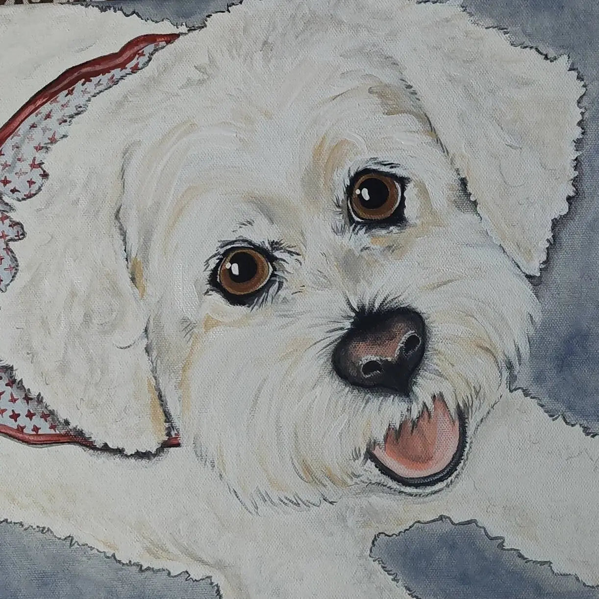 Pet Portrait Painting CUSTOM 16"x20" Artwork, for pet owners, for dog lovers, for cat parents, for her, for him, pet memorial, painted pets Outta the Blue Studio