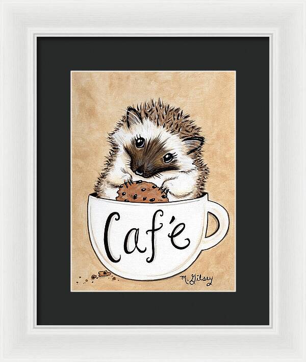 Hedgehog Cafe - Framed Print