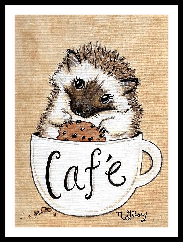 Hedgehog Cafe - Framed Print