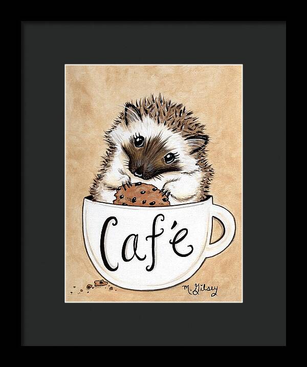 Hedgehog Cafe - Framed Print