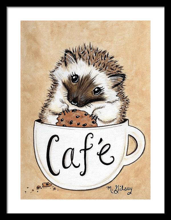 Hedgehog Cafe - Framed Print