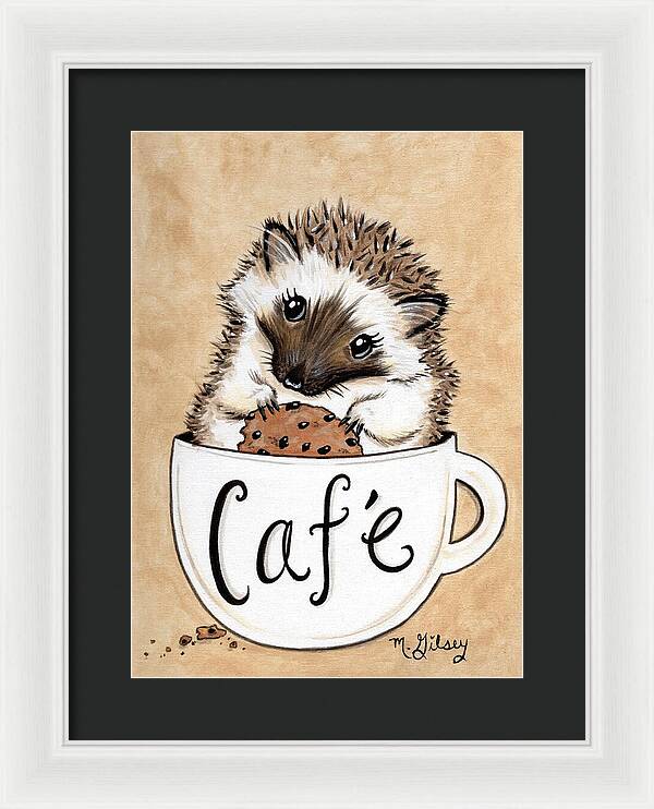 Hedgehog Cafe - Framed Print