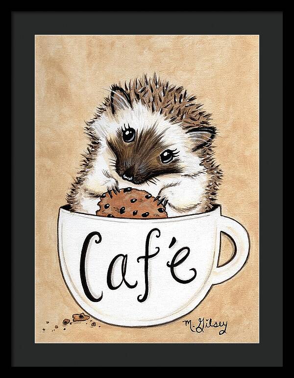 Hedgehog Cafe - Framed Print