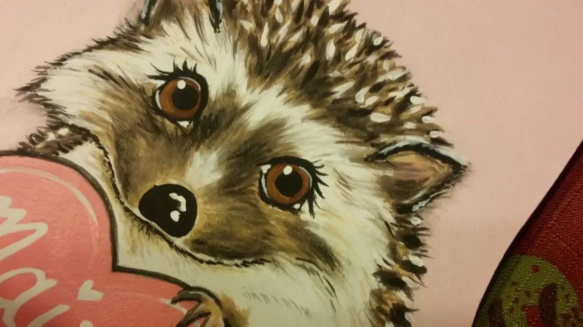 Custom Hedgehog Painting for Kids Room or Baby Nursery Personalized Name 8x10, kids room decor, baby shower gift Outta the Blue Studio