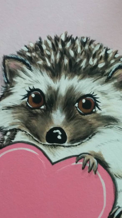 Custom Hedgehog Painting for Kids Room or Baby Nursery Personalized Name 8x10, kids room decor, baby shower gift