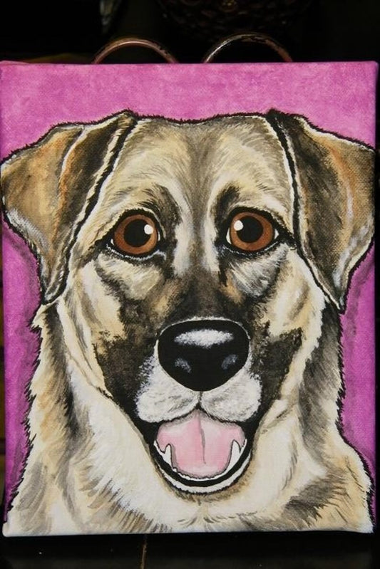 Custom Pet Portrait Painting 8x10, pet memorial, personalized, dog, cat, pet owner gift