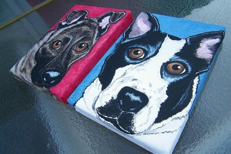 Custom Pet Portrait Painting 8x10, pet memorial, personalized, dog, cat, pet owner gift