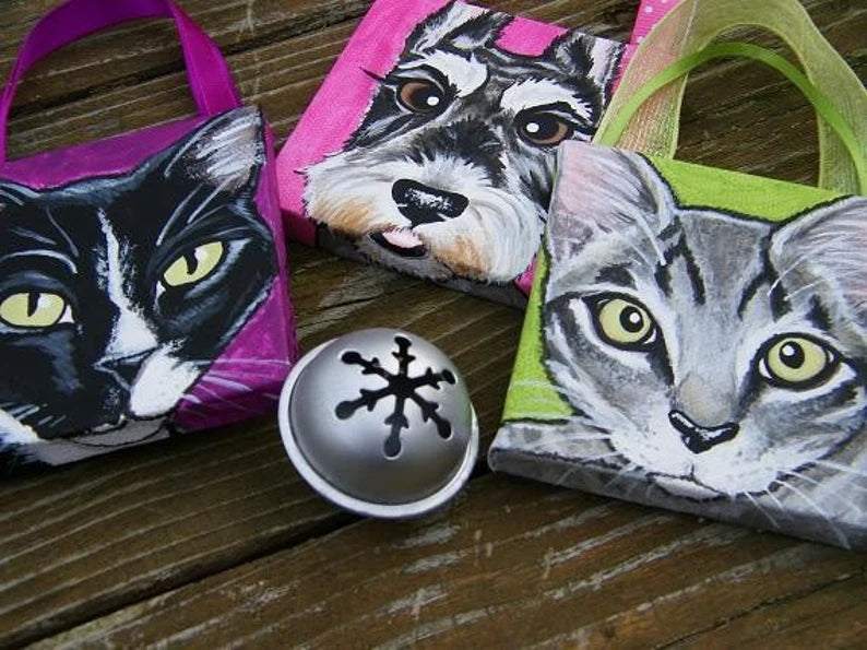 Mini Pet Portrait Painting CUSTOM , pet memorial, pet loss, dog owner, pet art, mini artwork