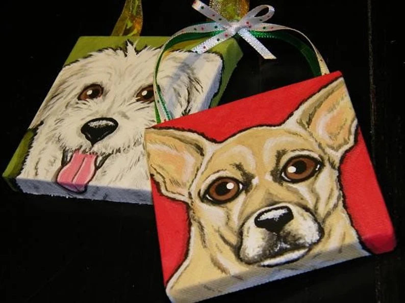 Mini Pet Portrait Painting CUSTOM , pet memorial, pet loss, dog owner, pet art, mini artwork