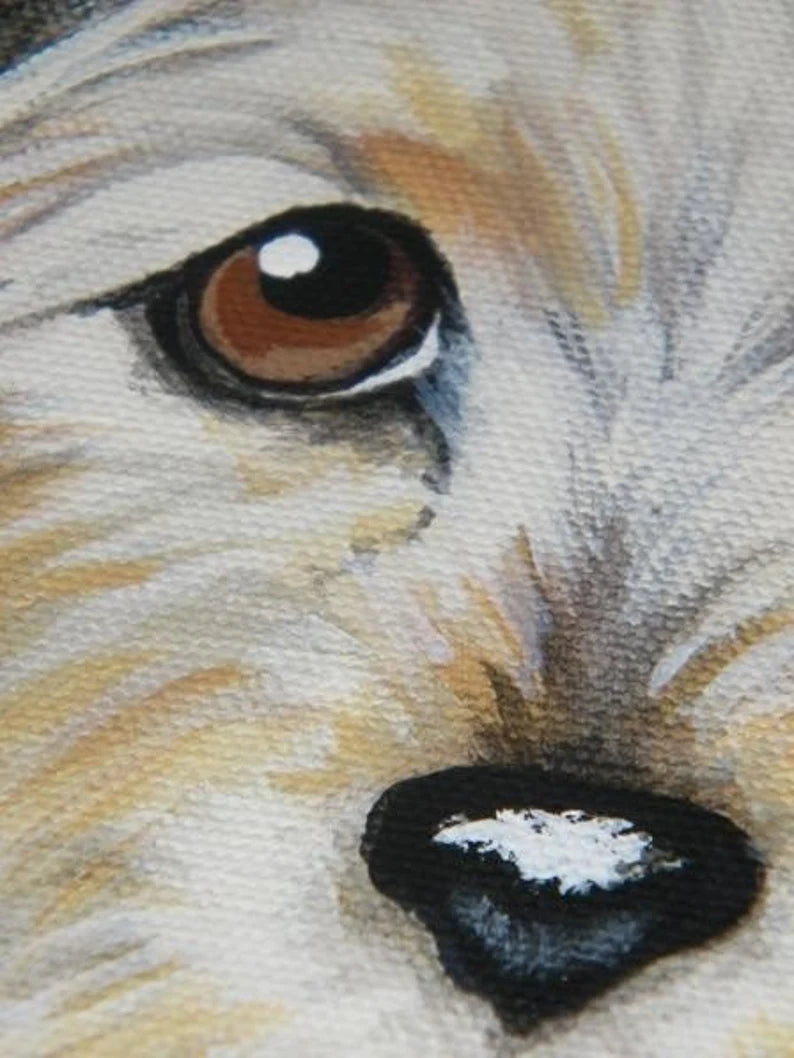 Pet Portrait Painting Custom 8x10 pet loss, pet memorial, pet lover gift