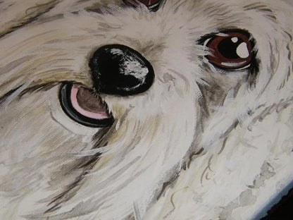 Custom Pet Portrait Painting size 8x10, pet memorial, loss, best friend, gift idea, personalized