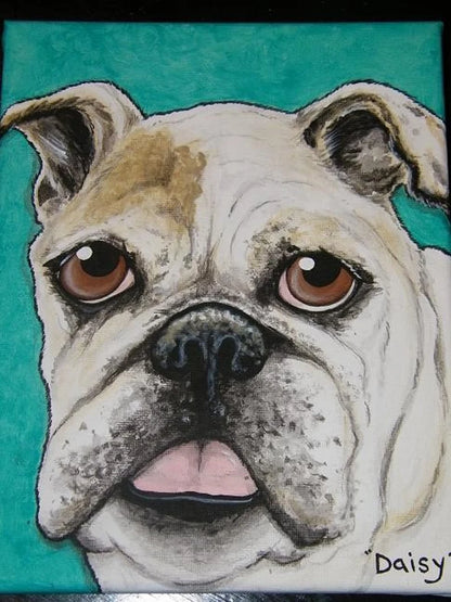 Custom Pet Portrait Painting size 8x10, pet memorial, loss, best friend, gift idea, personalized