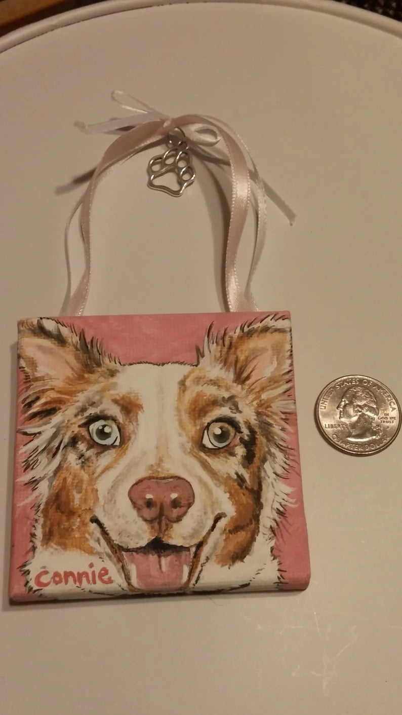 Mini Pet Portrait Painting CUSTOM , pet memorial, pet loss, dog owner, pet art, mini artwork