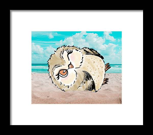 Hootie Hoo at the Beach - Framed Print