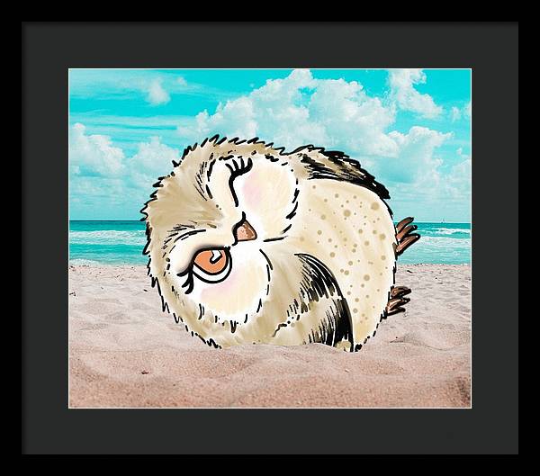 Hootie Hoo at the Beach - Framed Print