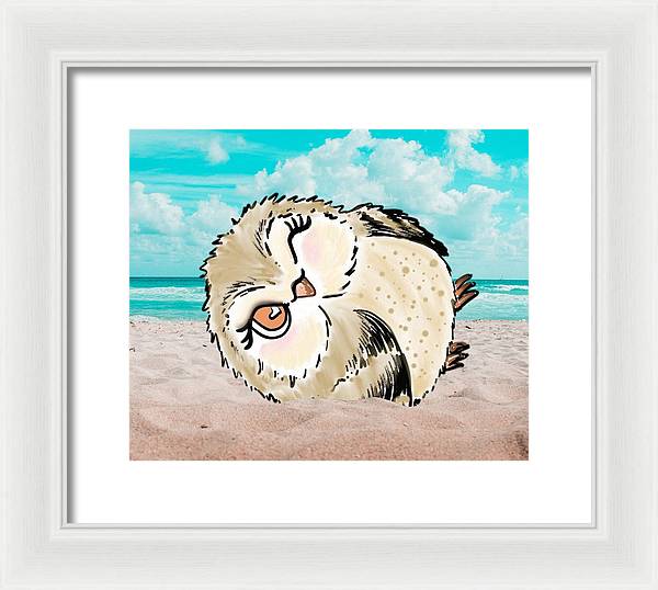 Hootie Hoo at the Beach - Framed Print