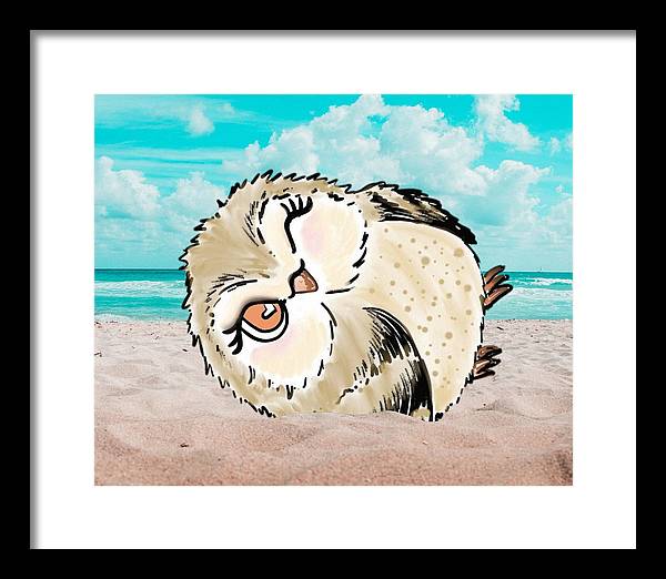 Hootie Hoo at the Beach - Framed Print