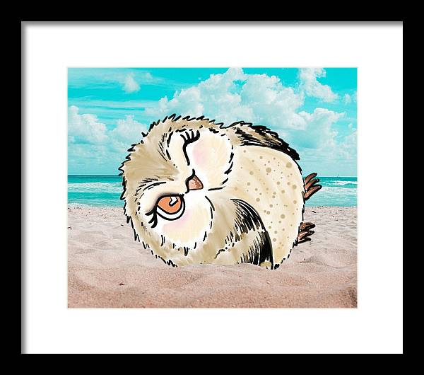 Hootie Hoo at the Beach - Framed Print