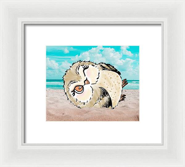 Hootie Hoo at the Beach - Framed Print