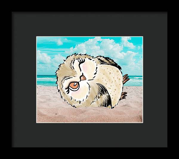 Hootie Hoo at the Beach - Framed Print