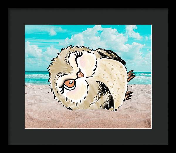 Hootie Hoo at the Beach - Framed Print