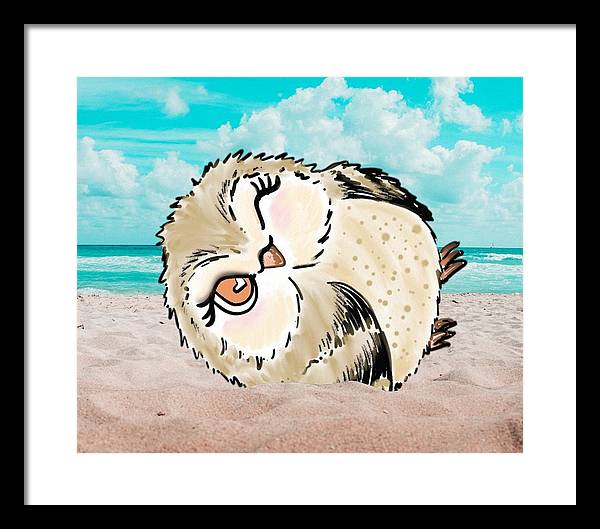 Hootie Hoo at the Beach - Framed Print