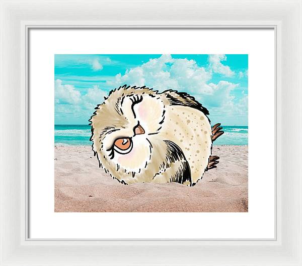 Hootie Hoo at the Beach - Framed Print