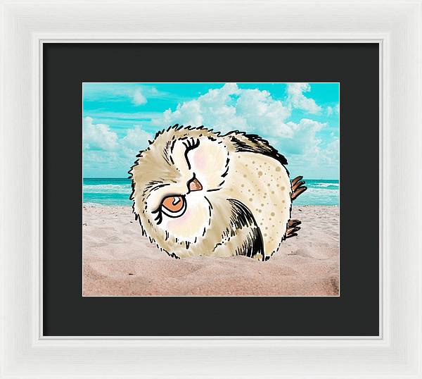 Hootie Hoo at the Beach - Framed Print