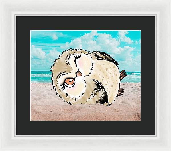Hootie Hoo at the Beach - Framed Print