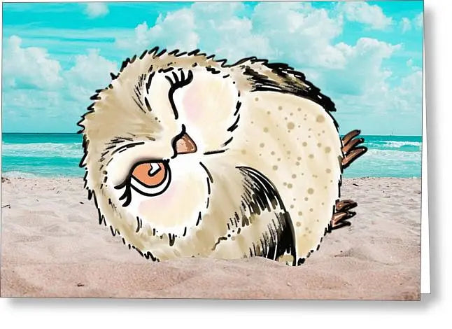 Hootie Hoo at the Beach - Greeting Card Pixels