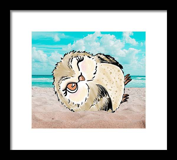 Hootie Hoo at the Beach - Framed Print
