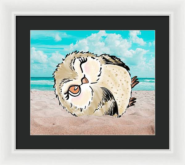 Hootie Hoo at the Beach - Framed Print