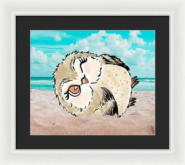 Hootie Hoo at the Beach - Framed Print Pixels
