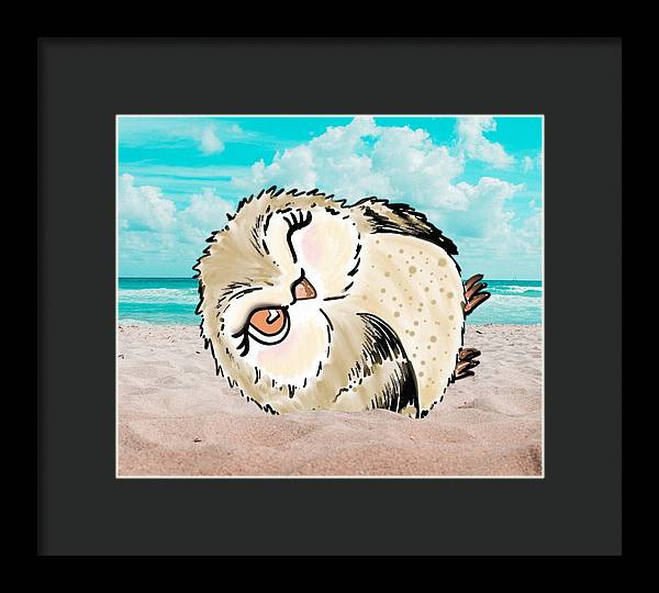 Hootie Hoo at the Beach - Framed Print