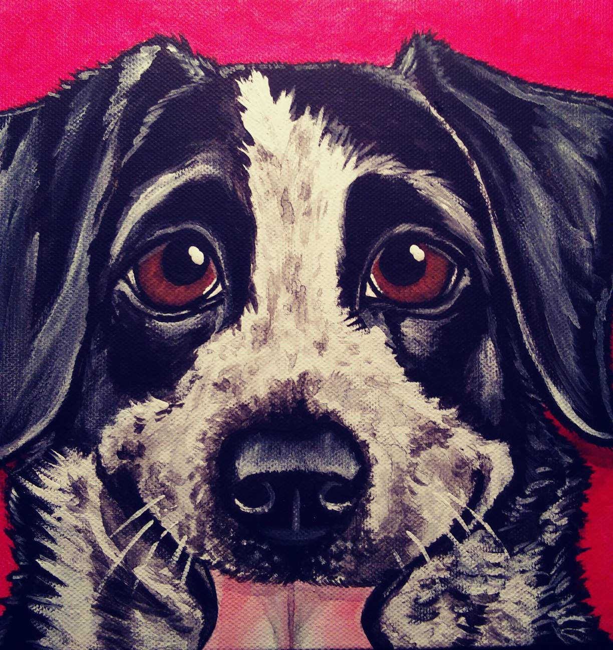 Pet Portrait Painting 8x10 Custom hand painted, dog, cat, pet loss, pet memorial, best friend