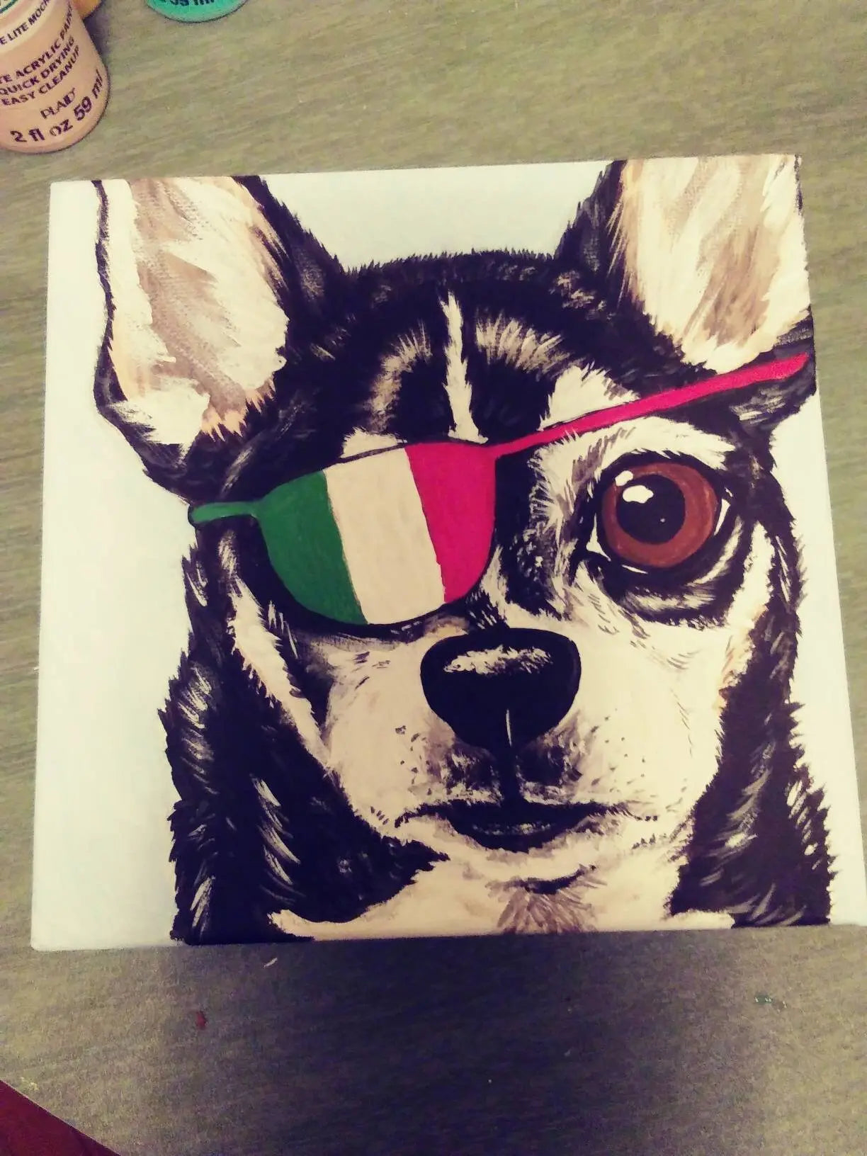 Custom Pet Portrait Painting 6x6 pet memorial, pet owner gift, chihuahua, dog