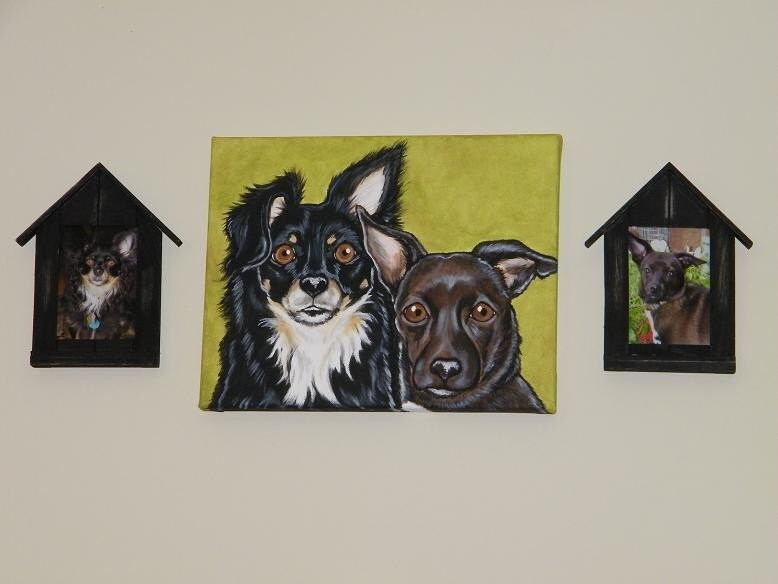 Multiple Pet Portrait Painting Custom 11x14