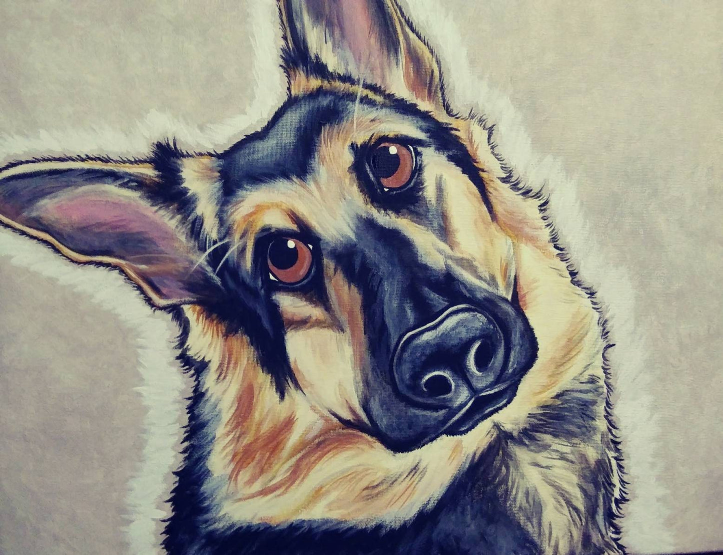 Custom Pet Portrait Painting 16x20 handpainted Pet Memorial, cute animal Art, painted dog, pet owner gift, personalized