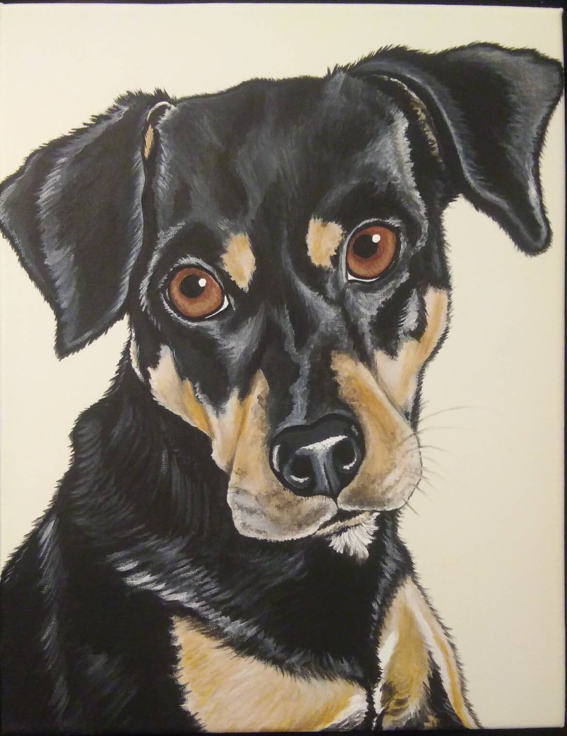 CUSTOM Painted Pet Portrait 11x14, pet memorial, pet owner gift, dog, cat, pet painting, personalized