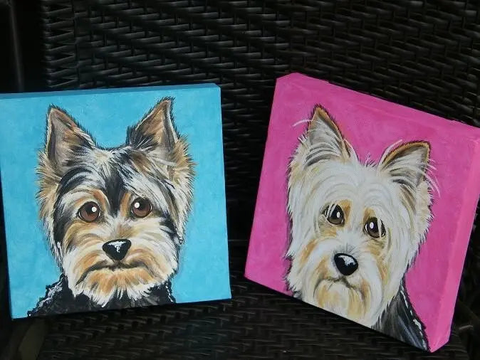 Pet Portrait 8x8 CUSTOM handpainted , pet memorial, personalized gift, pet loss, dog, cat, best friend, pet owner gift