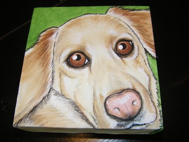 CUSTOM Pet Portrait Painting 6x6 pet memorial, dog, cat, best friend , pet loss, #petportrait