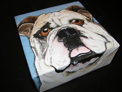 CUSTOM Pet Portrait Painting 6x6 pet memorial, dog, cat, best friend , pet loss