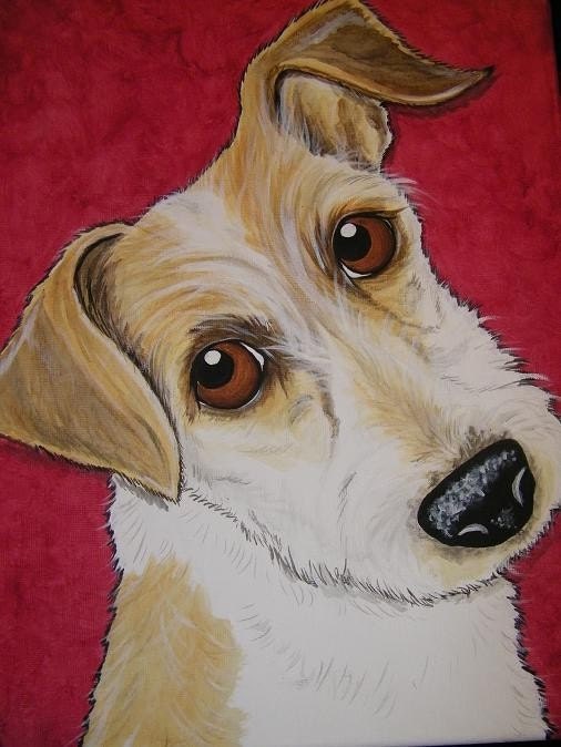 CUSTOM Painted Pet Portrait 11x14, pet memorial, pet owner gift, dog, painting of pet