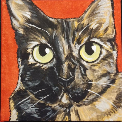 Custom Pet Portrait Painting 8x10 pet memorial, painted pet, dog, cat, pet loss, pet owner gift, personalized, gift for cat owners