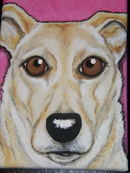 Custom Pet Portrait Painting 8x10 handpainted, dog, pet owner gift, personalized, pet memorial