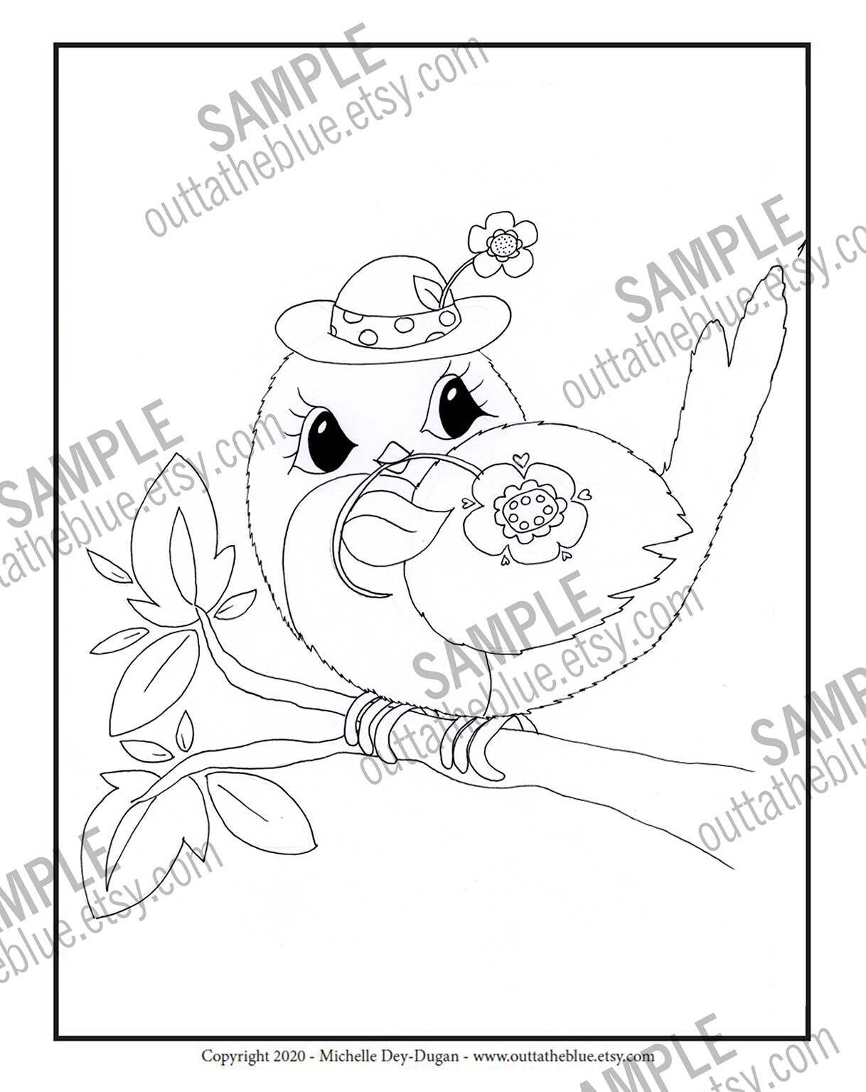 Woodland Whimsy Printable Coloring Pages for kids, digital upload PDF files, children's coloring sheets, animal pictures to color, 10 pages